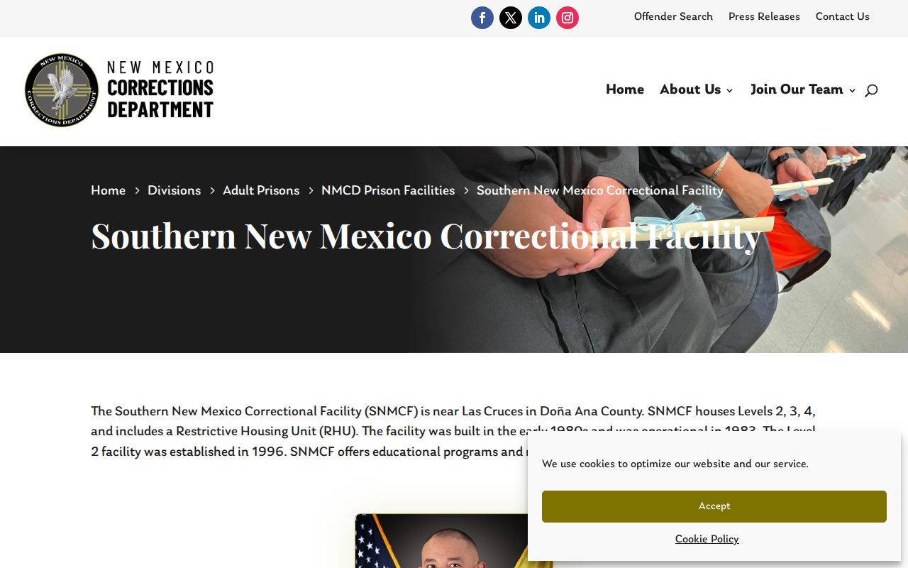 Southern New Mexico Correctional Facility discharge contact and NMCD prison information